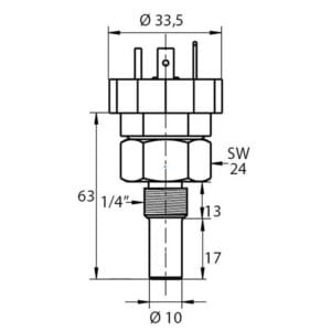 Temperaturschalter TFS135 85 C° 1/4"AG – Bild 4