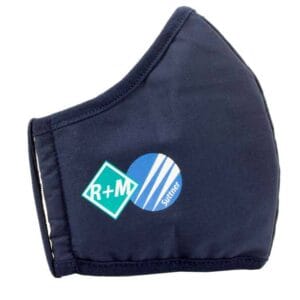 Mund-Nasen-Maske blau (Stoff) – Bild 2