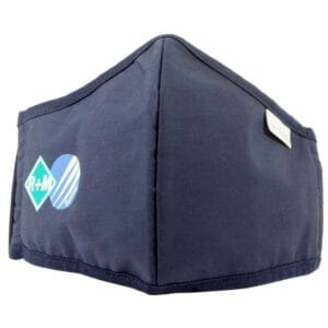 Mund-Nasen-Maske blau (Stoff) – Bild 5