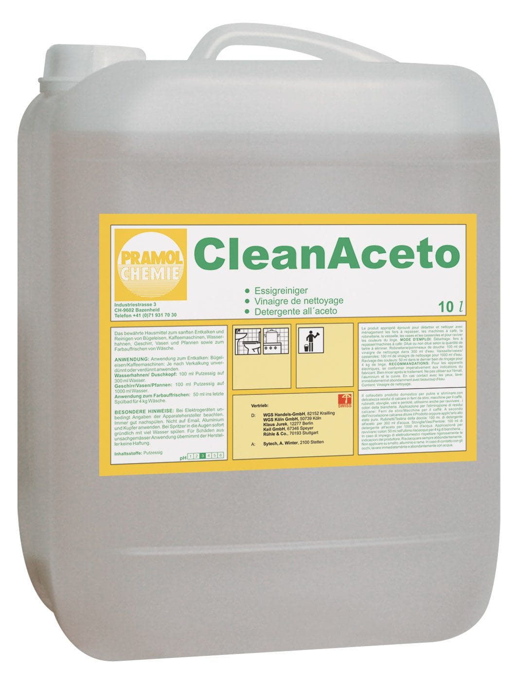 CleanAceto 10 l - Putzessig zum Entkalken und Reinigen
