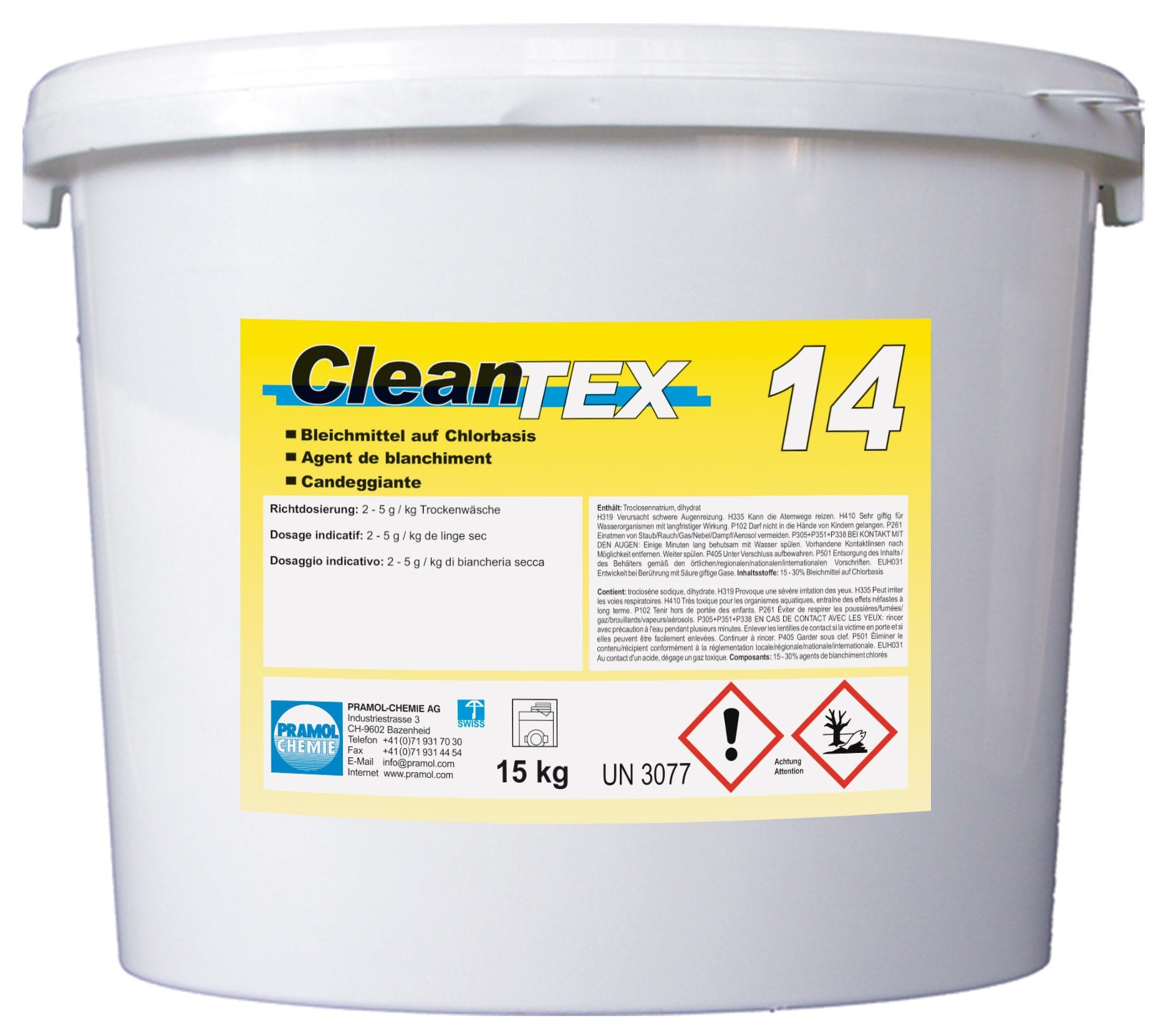 CleanTEX 14 15 kg - Bleichmittel mit Aktivchlor