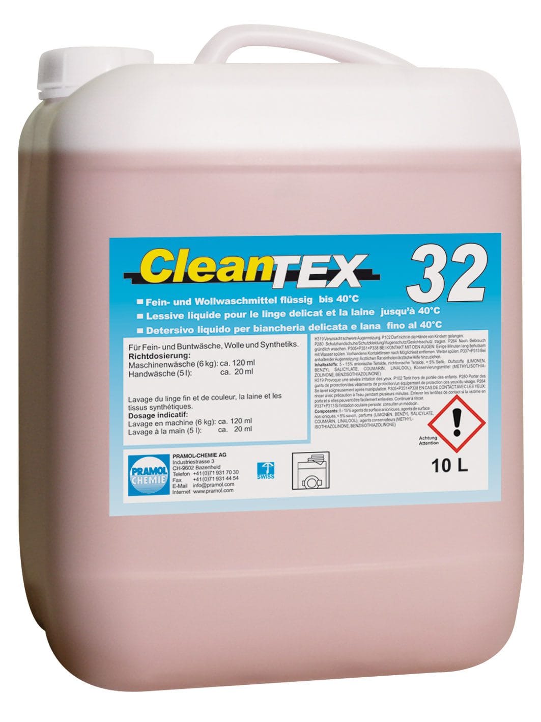 CleanTEX 32 10 l - Flüssiges Fein und Wollwaschmittel