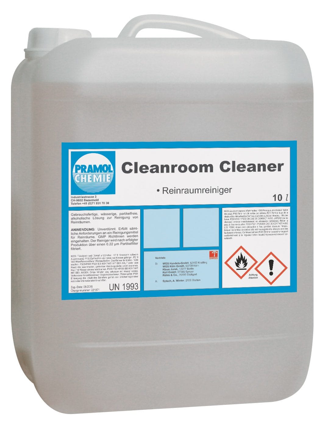 Cleanroom Cleaner 10 l - Reinraumreiniger gebrauchsfertig