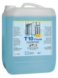 T10 flash 10 l - Glas und Edelstahlreiniger Abperleffekt – Bild 1