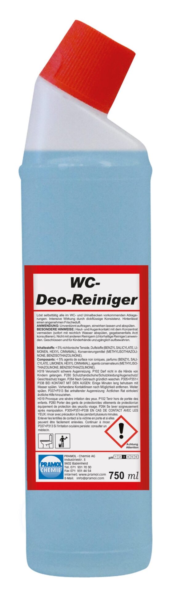 WC-Deo-Reiniger 750 ml - WC Reiniger mit Frischeduft