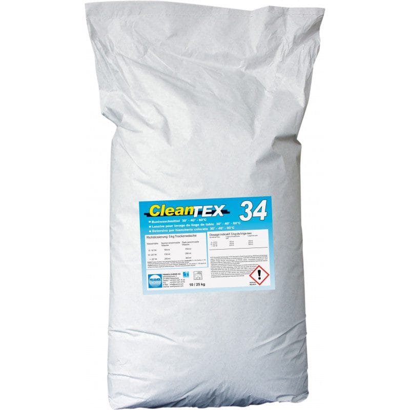 CleanTEX 34 25 kg - Buntwaschmittel enzymhaltig