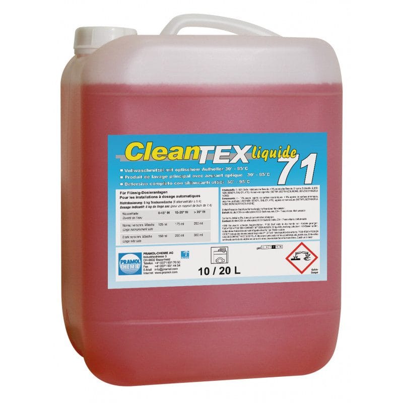 CleanTEX liquide 71 20 l - Flüssigwaschmittel mit Aufheller