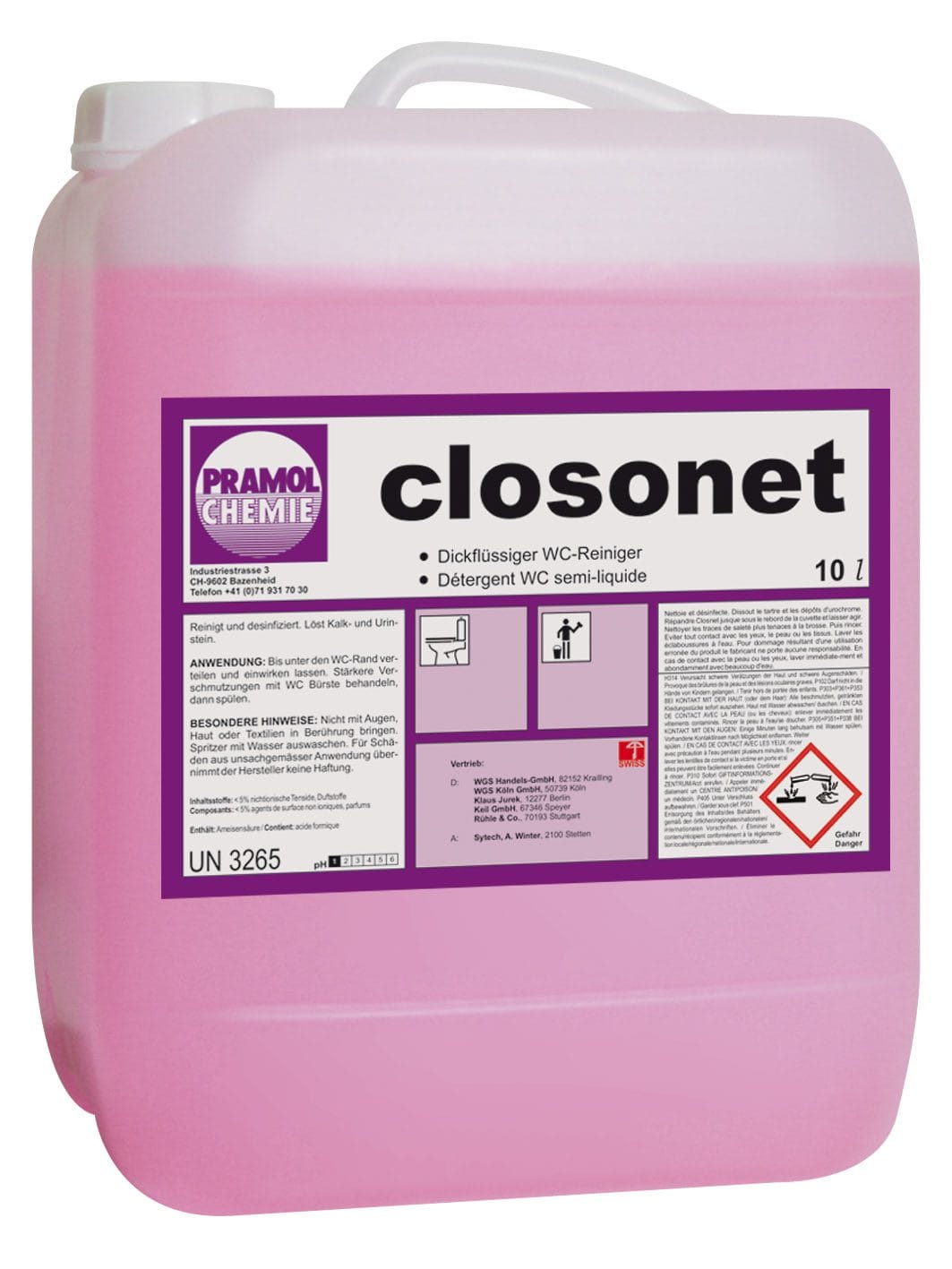 closonet 10 l - WC Grundreiniger gegen Urinstein