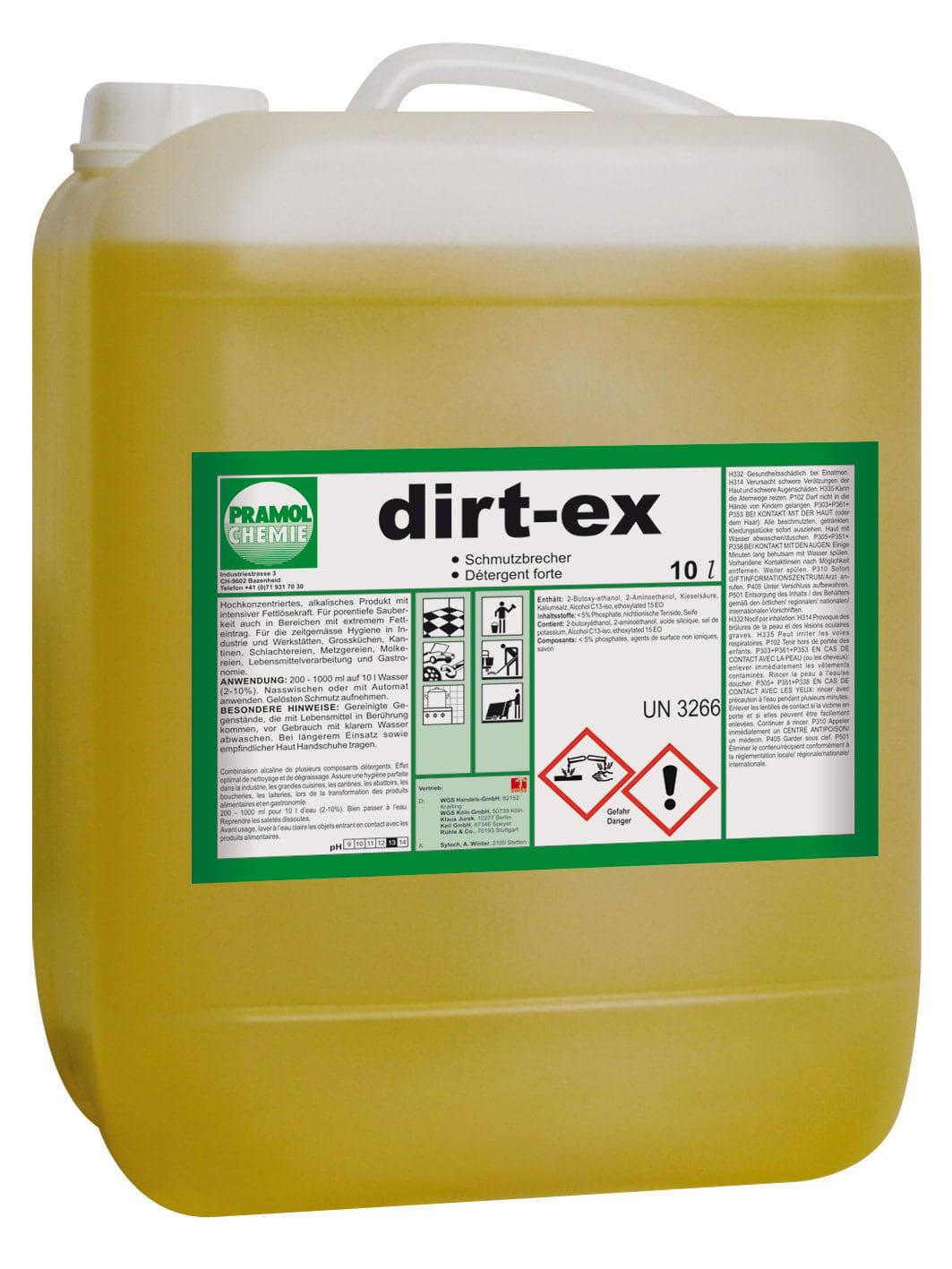 dirt-ex 10 l - Schmutzbrecher gegen Öl Fett Krusten