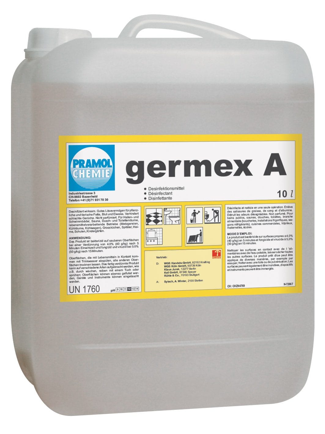 germex A 10 l - Desinfektionsreiniger für Flächen
