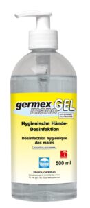 germex mano GEL 500 ml (CH) mit Pumpe - Handdesinfektionsgel – Bild 1