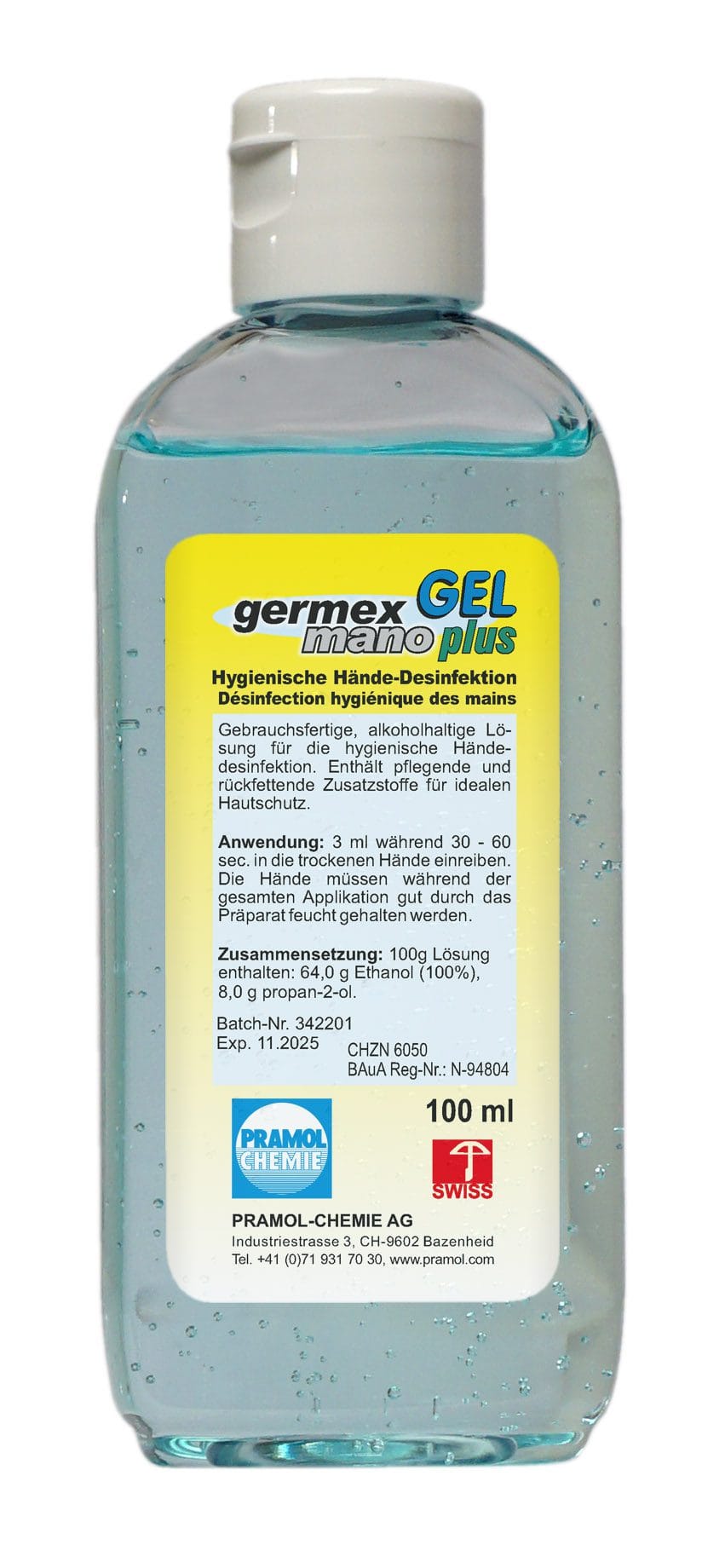 germex mano plus GEL 100 ml (CH) - Händedesinfektionsgel
