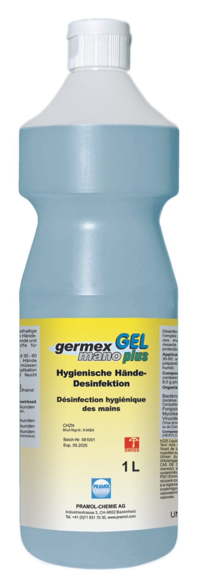 germex mano plus GEL 1 l - GM-Flasche - Händedesinfektionsgel