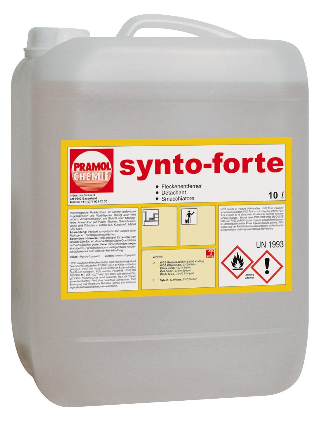 synto-forte 10 l - Kunststoffreiniger gegen Edding und Farbe
