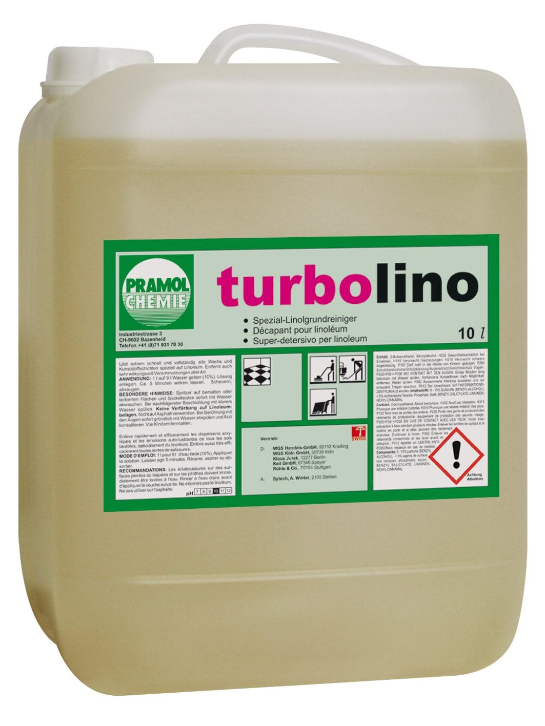 turbolino 10 l - Grundreiniger für Linoleum