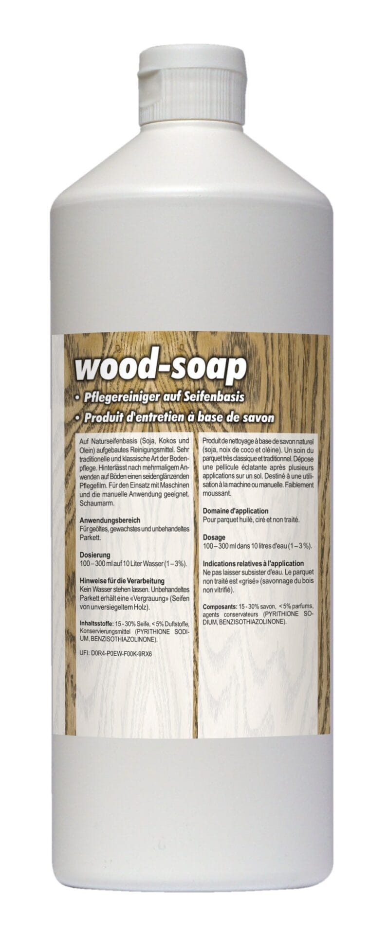 wood-soap 1 l - Holzseife für geöltes Parkett