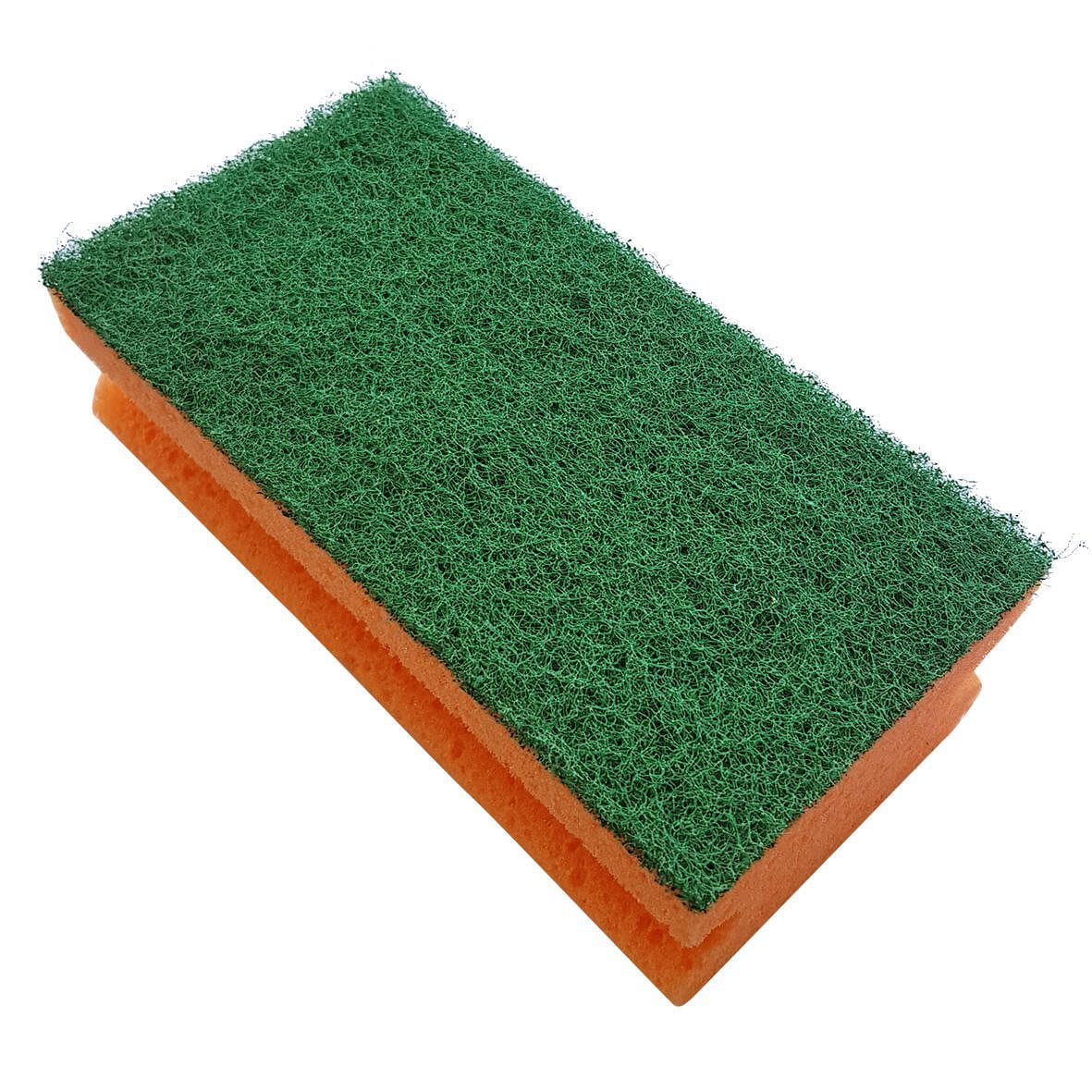 Schwamm orange mit Pad grün (10 Stk.)