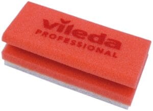 Schwamm Vileda rot mit Pad weiss (10 Stk.) – Bild 1