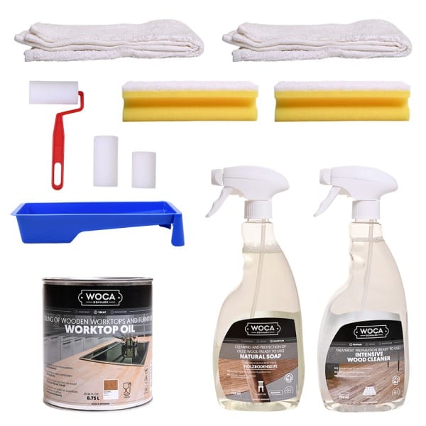 Tisch & Möbel Pflege Set Inkl. Öl Auftrags Set Mit Arbeitsplattenöl Natur