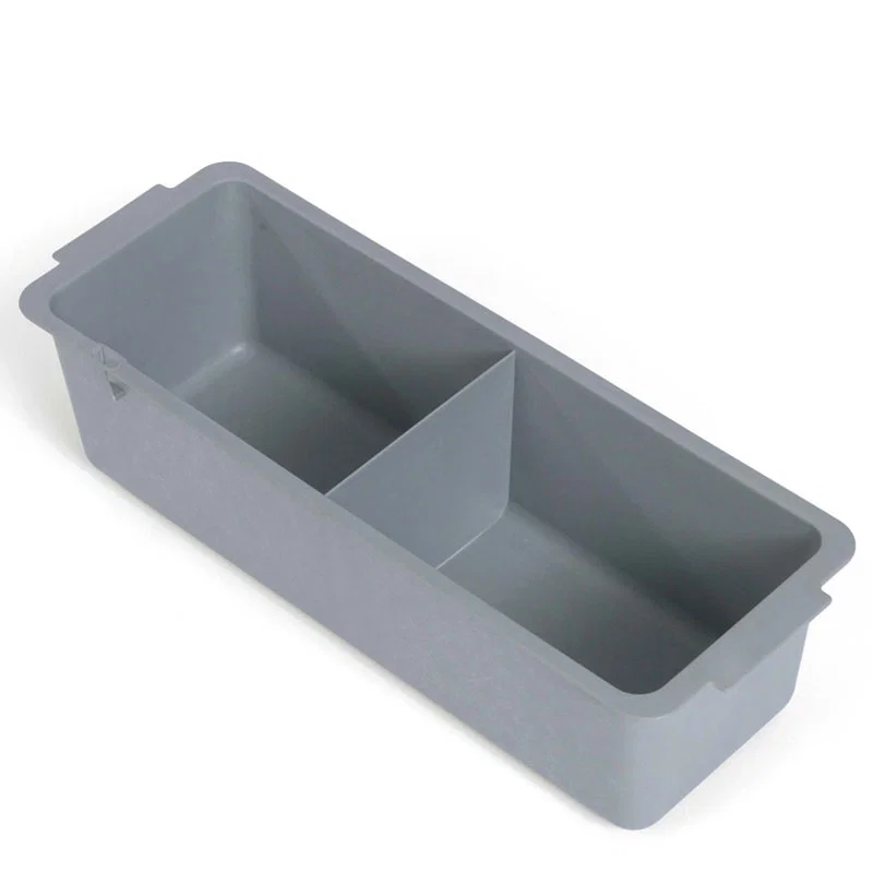 Ablageschale schmal 120mm tief mit Facheinteilung, grau