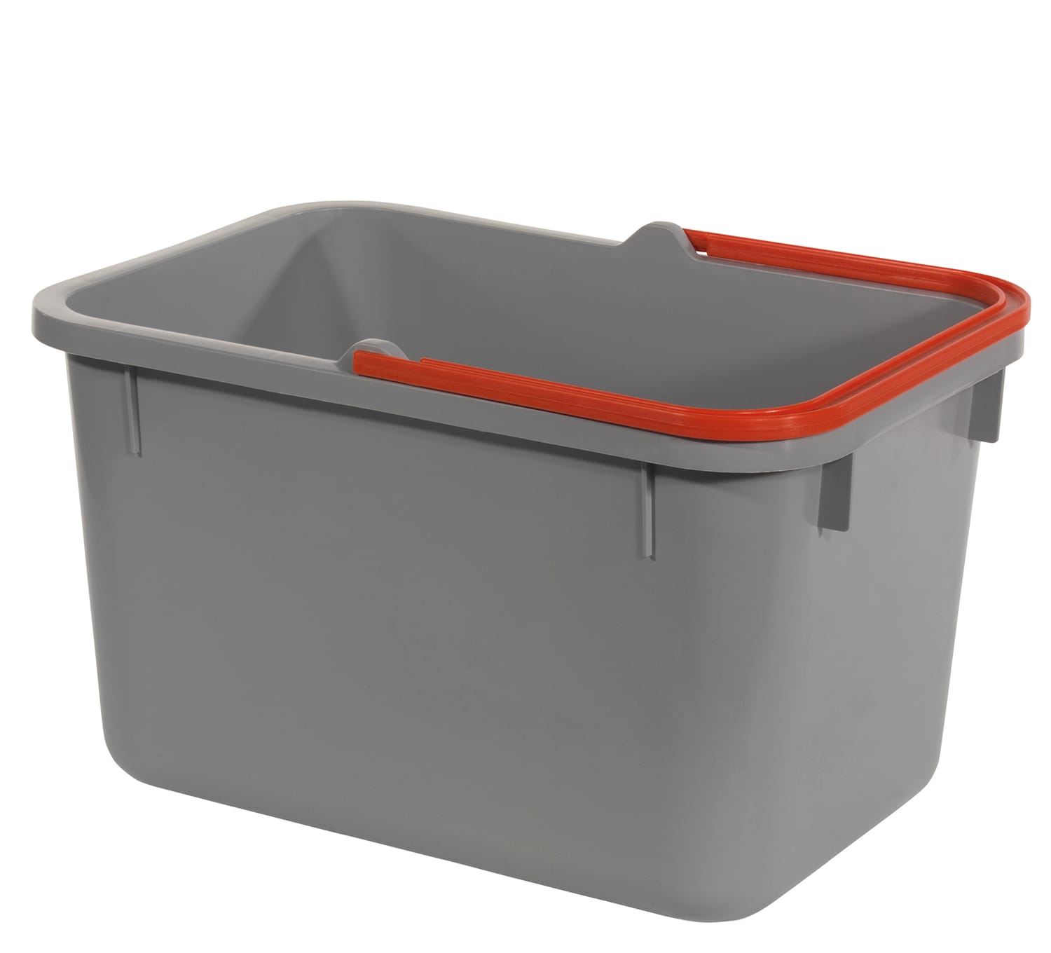 17-Liter Eimer, grau mit farbcodiertem Henkel