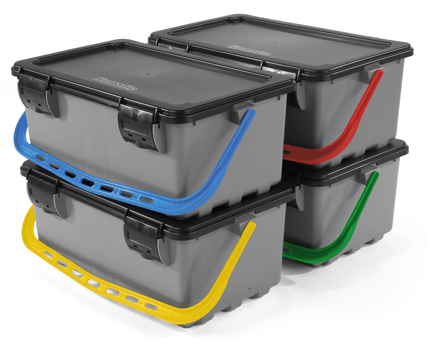 Mopmatic Moppbox MK1 mit Deckel, grau mit Farbcodierung