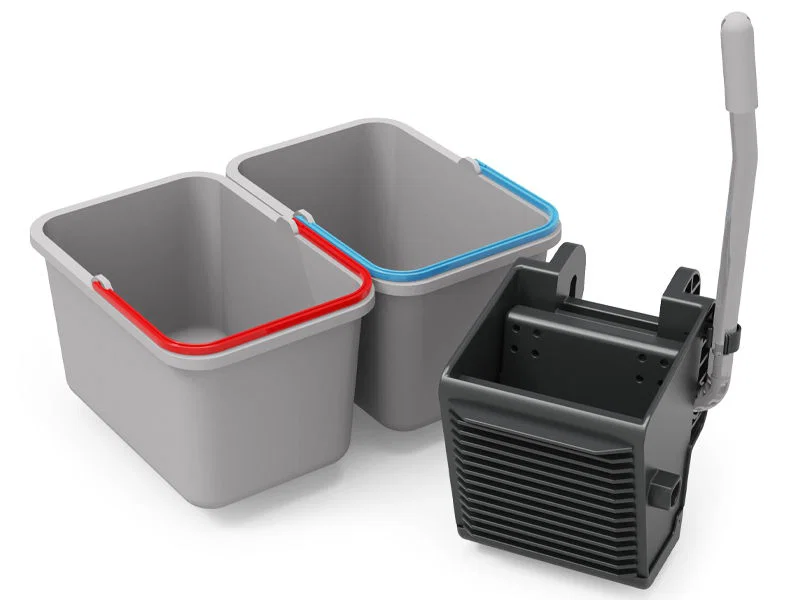 SRK 16 – Universalpresse, 2 x 17 Liter Eimer für EcoMatic-Wagen