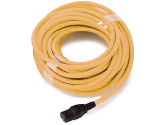 Zuleitung 2-adrig, 15,0 m x 1,00mm, NuCable, gelb CH-Stecker – Bild 1