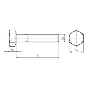 Sechskantschraube M6x55 mit Schaft ISO 4014  V2A – Bild 2