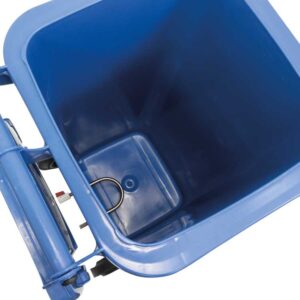 Strahlguttonne 80 Liter blau mit Ansaugung – Bild 3