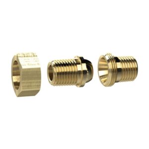 Lösbare Verschraubung 1/4"AG:1/4"AG Messing – Bild 1