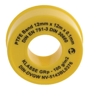 Dichtbandrolle PTFE, 12 m x 12 mm x 0,1 mm, DVGW – Bild 1