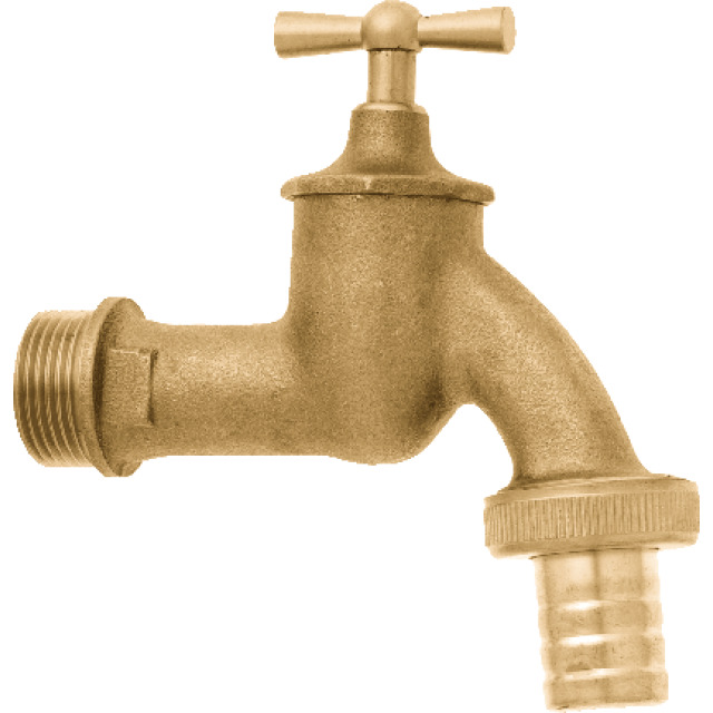 Wasserhahn, 1/2", AG 1/2", matt mit Verschraubung