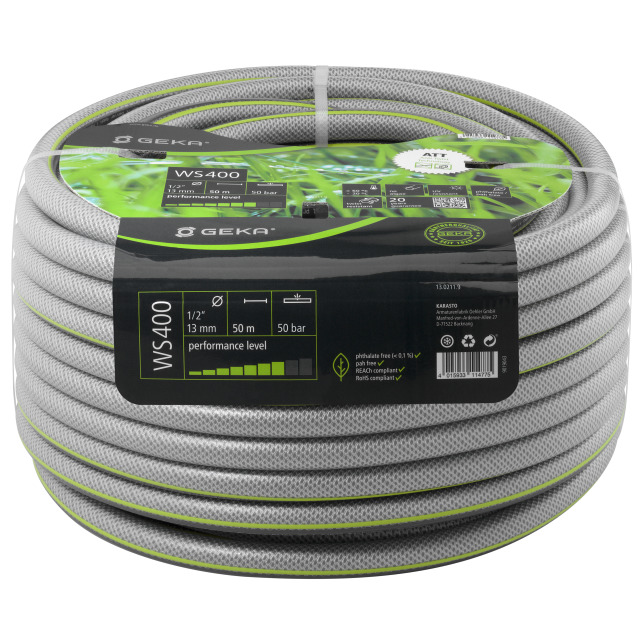 GEKA plus Wasserschlauch WS400, 1/2" - 13 mm, 50 m PVC