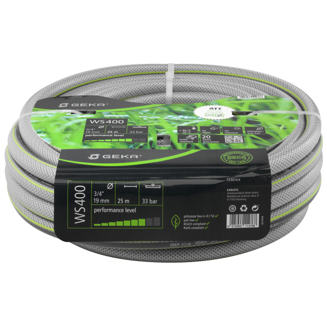 GEKA plus Wasserschlauch WS400, 3/4" - 19 mm, 25 m PVC