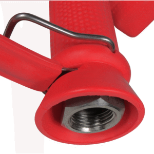 GEKA Profi-Reinigungspistole Heisswasser, IG 1/2", Edelstahl, rot mit Sicherheitsbügel – Bild 3