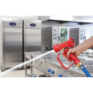 GEKA Profi-Reinigungspistole Heisswasser, IG 1/2", Edelstahl, rot mit Sicherheitsbügel – Bild 5