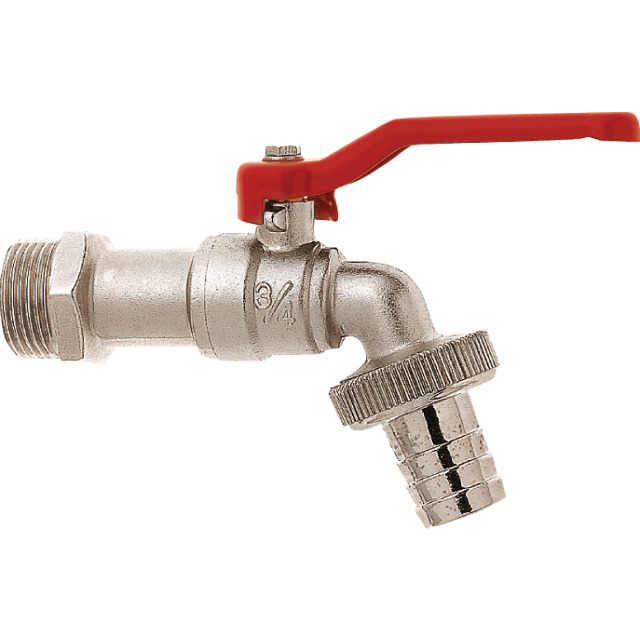 GEKA Kugelauslaufventil, 3/4″ – AG 3/4″, roter Griff