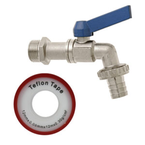 GEKA Kugelauslaufventil Set, 1/2" - 10 mm, mit blauem Griff – Bild 1