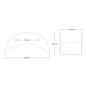 GEKA Wandschlauchhalter, 280 x 130 mm, Stahlblech – Bild 2