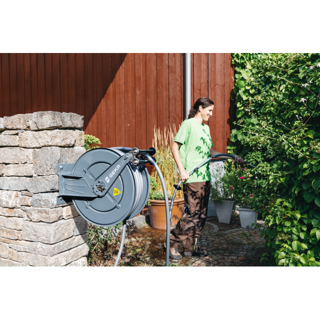 GEKA plus automatischer Schlauchaufroller PA30SK, mit Schlauch 3/4″ 30 m + 2 m & Armaturen – Bild 8