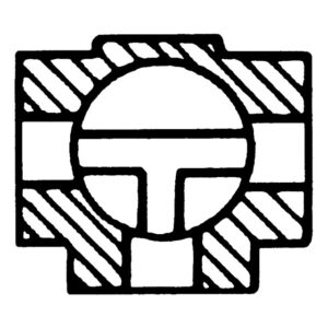 Dreiwege-Kugelhahn Form T, IG 1/4" – Bild 2