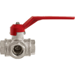 Dreiwege-Kugelhahn Form L, 3 x IG 3/4" – Bild 1