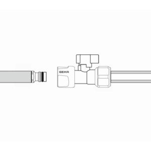 GEKA plus Schlauchstück Stecksystem, 1/2" - 13 mm mit Kugelhahn – Bild 2