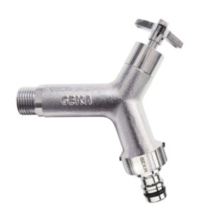 GEKA plus Design-Wasserhahn, AG 1/2" mit Hahnstecker, IG 3/4" – Bild 1