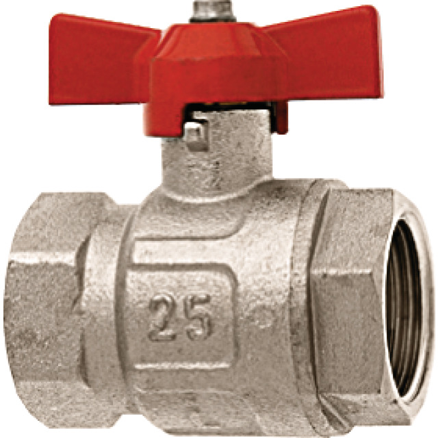 Kugelhahn, 2 x IG 3/8″ Ni mit Flügelgriff