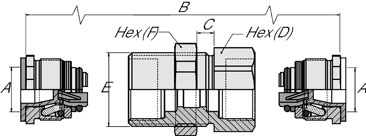 WEO Doppelbuchse 3/8″, M26x1.5, Schotteinbau