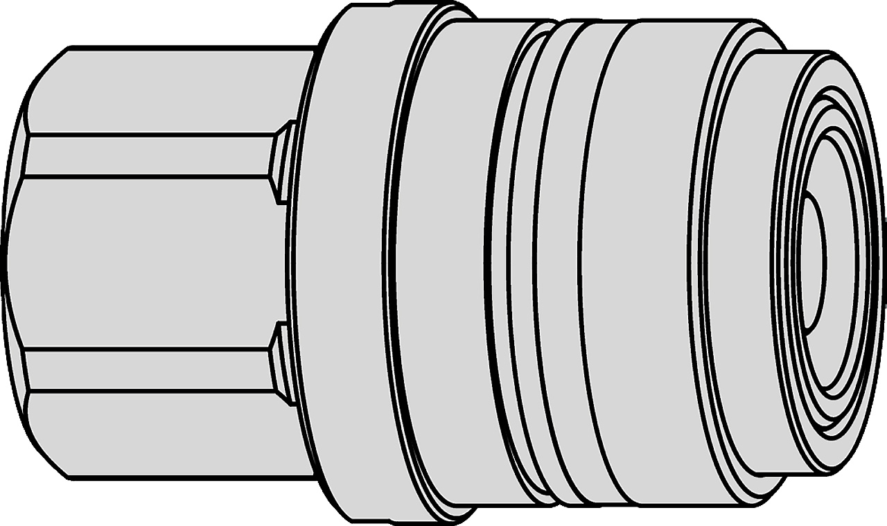 Kupplung G 1/2″ IG, mit Ventil, FPM, grün, Edelstahl (SUVA geprüft) – Bild 4