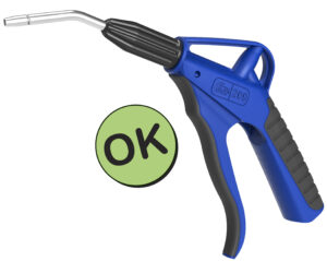 Blaspistole blau Serie 209, 90mm Rohr offen abnehmbar, mit Regler, G 1/4'' IG – Bild 2