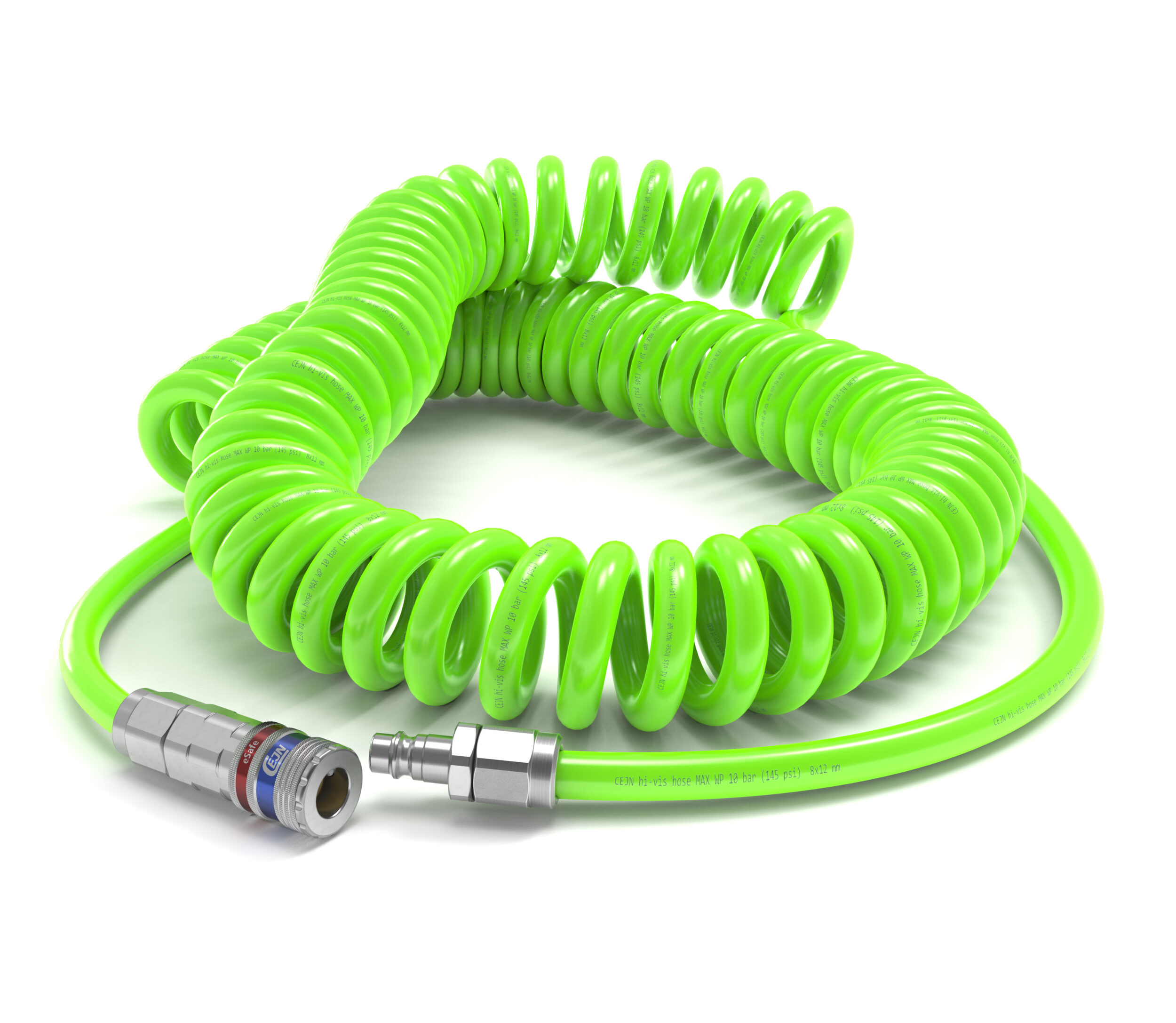PUR-Spiralschlauchset Hi-Vis, Ø 8x12, 8m, eSafe Serie 320